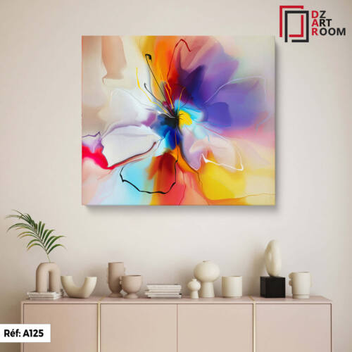 Tableau Abstrait Floral - A125