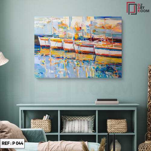 Tableau Abstrait Bateau P044