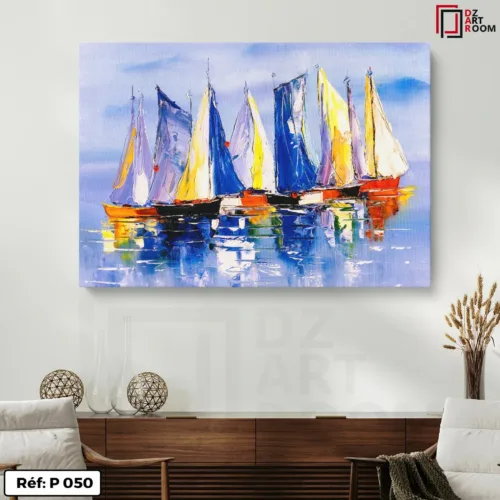 Tableau Abstrait Bateau P050