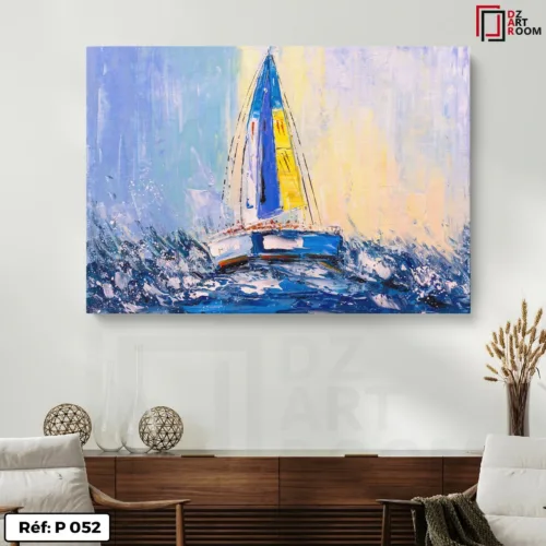 Tableau Abstrait Bateau P052
