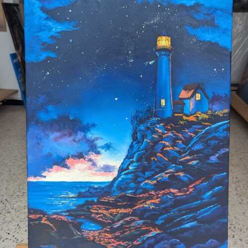 Peinture Phare de nuit
