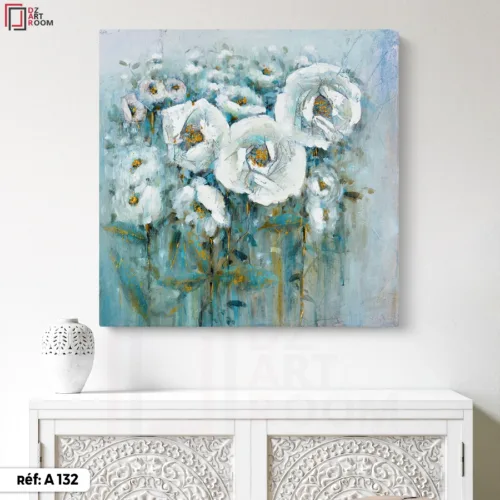 Tableau Abstrait Floral - A132