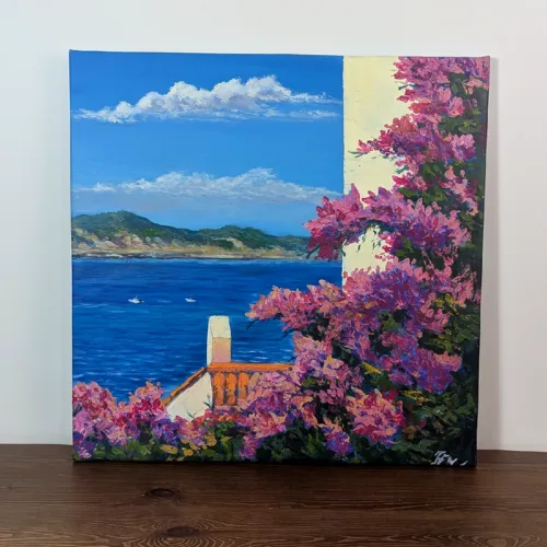 Tableau peint - 58x58 cm - H05