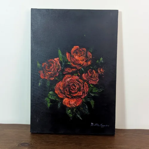 Tableau peint - 46 x 32 cm - H12