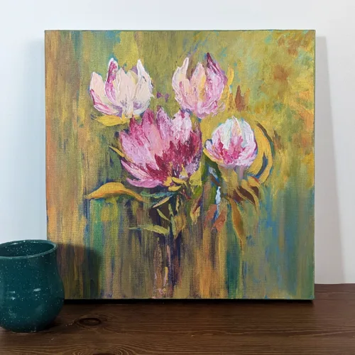 Tableau peint - 40 x 40 cm - H13