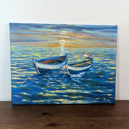 Tableau peint - 60 x 45 cm - H16
