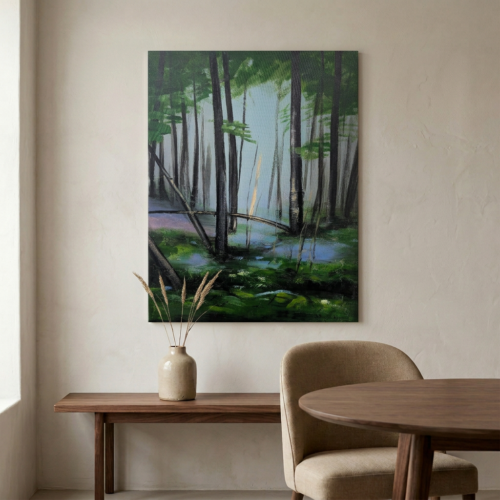 Tableau Fleur Peint -H23