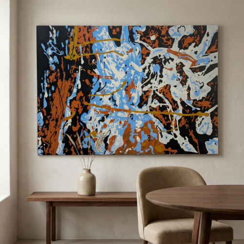 Tableau Fleur Peint -H22