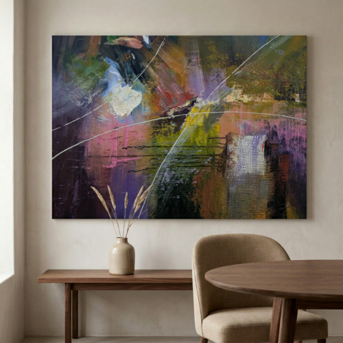 Tableau Fleur Peint -H28