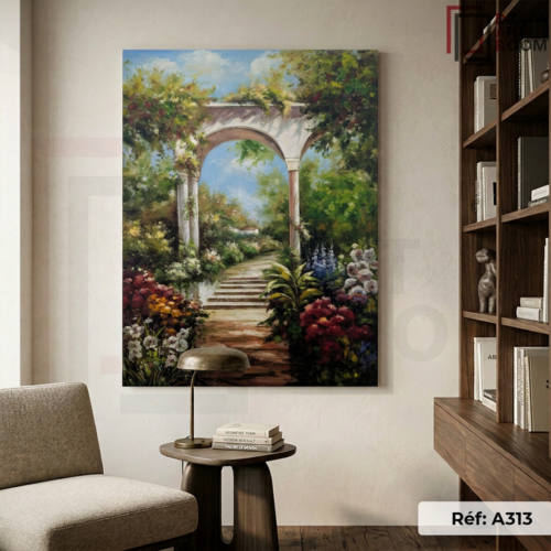 Tableau Fleur Peint -H36