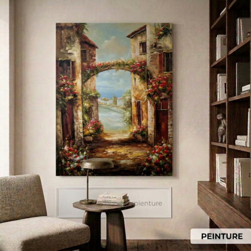 Tableau Fleur Peint -H32