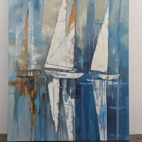 Tableau Bateaux pient -120x90 ref 51