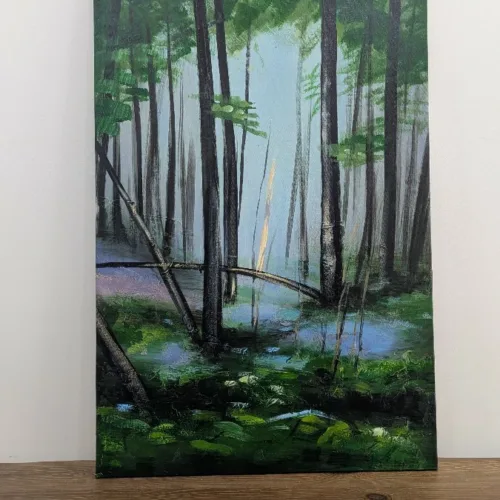 Tableau Fleur Peint -H23