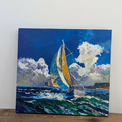 Tableau D'Artiste Signé 40/38cm -H44