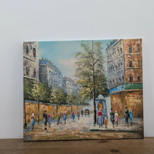 Tableau Abstrait Peint 60/50cm-H45