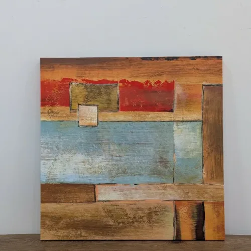 Tableau  Abstrait Peint 60/60cm-H42