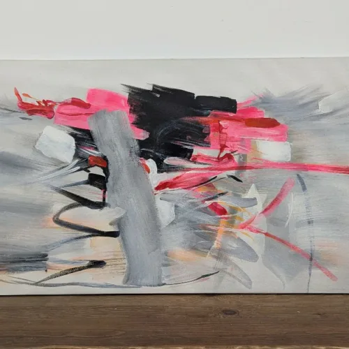 Tableau Abstrait Peint -H41