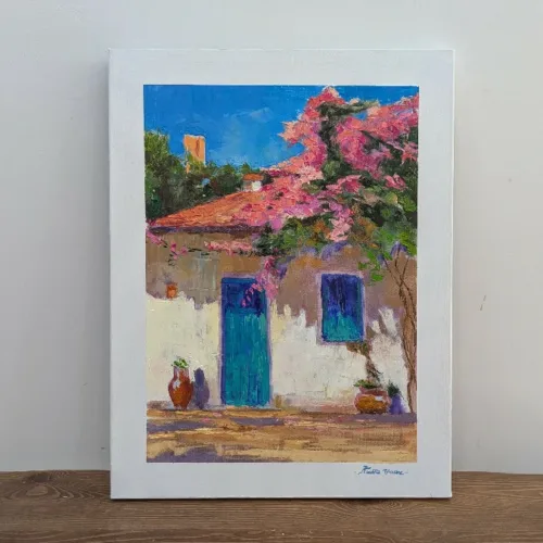 Tableau D'Artiste Signé 50/40cm-H44