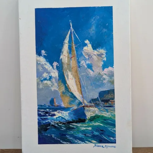 Tableau D'Artiste Signé 40/26cm-H43