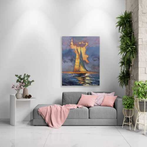 Tableaux Peint Voile - 100x70cm