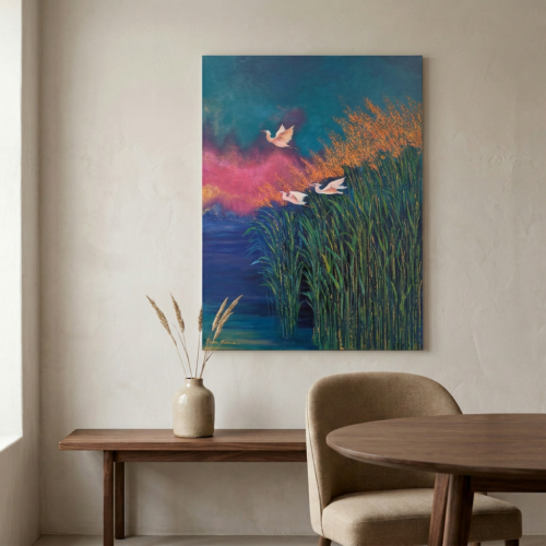 Tableau Peint sur toile - 100x70cm