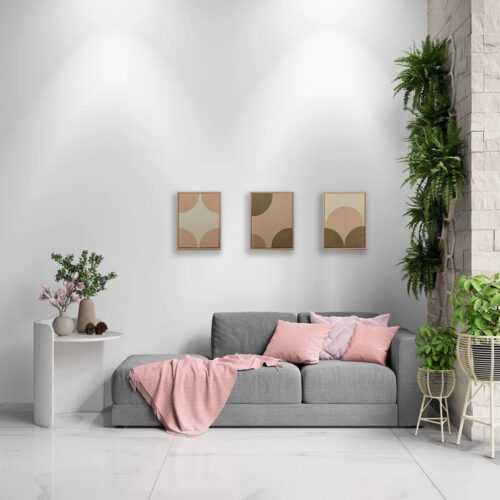 Trio Tableaux Texturé   30x40cm