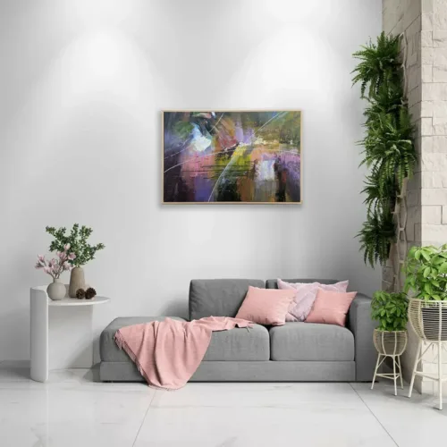 Tableau Fleur Peint -H28