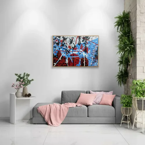 Tableau Fleur Peint -H22