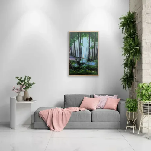 Tableau Fleur Peint -H23