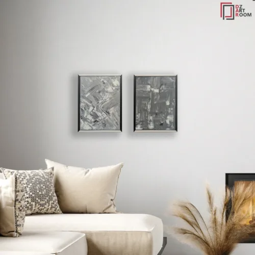 Tableaux Peinture Abstrait black and white 30x40cm