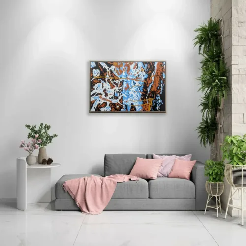 Tableau Fleur Peint -H30