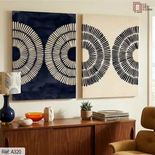 Tableau Abstrait Duo A320