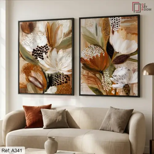 Tableau Fleurs Duo A341