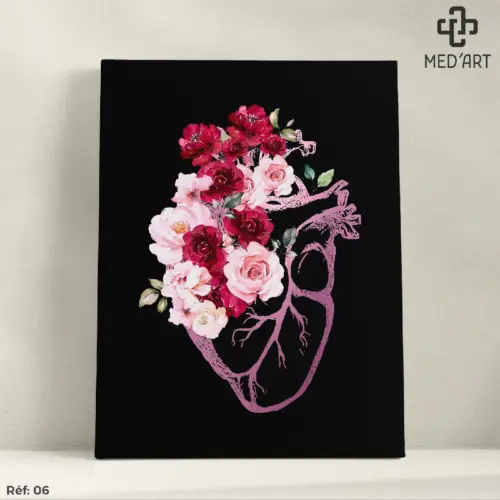 Tableau Coeur - Floral 06