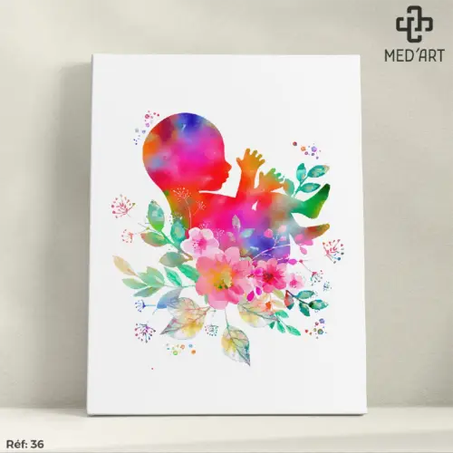 Tableau Nouveau-Né Floral 36