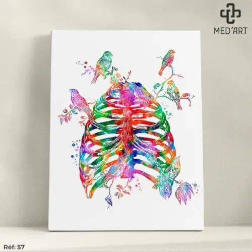Tableau Cage Thoracique Floral 57