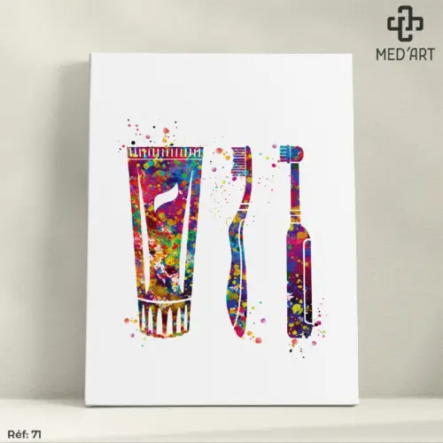 Tableau Brosse à Dents et Dentifrice 71