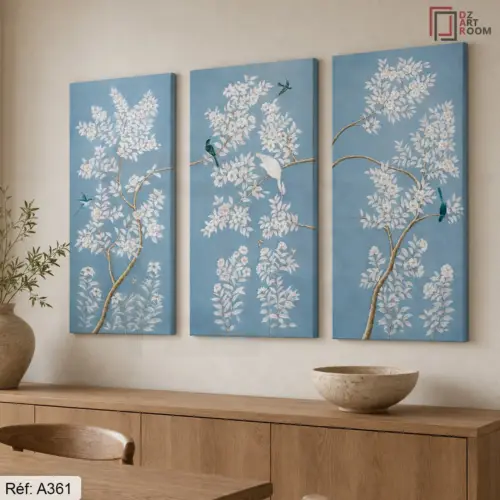 Tableau Fleurs Trio Panoramique A361