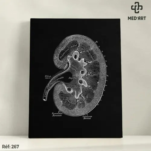 Tableau Coupe Longitudinale du Rein 267