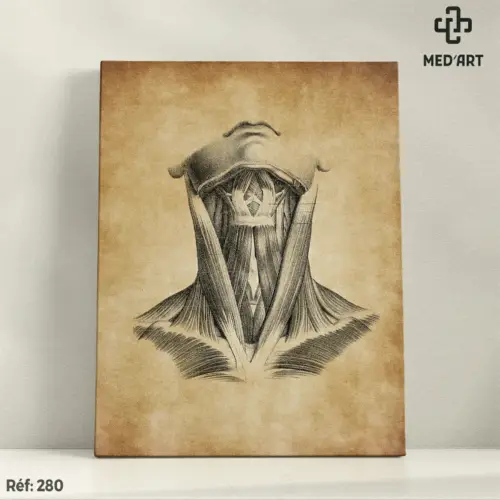 Tableau Muscles du Cou Face Antérieur 280
